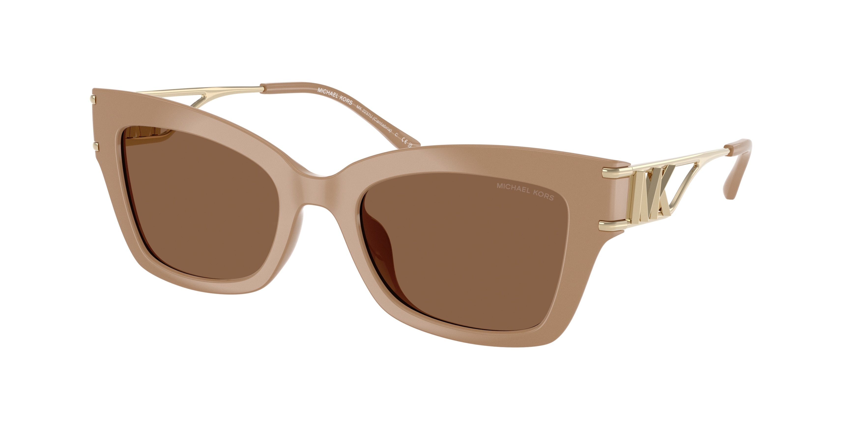 Michael Kors Woman MK2237U CANTABRIA 35553G Sunglasses Injected Brown Brown Squared Normal-image